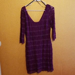 purple guess dress
